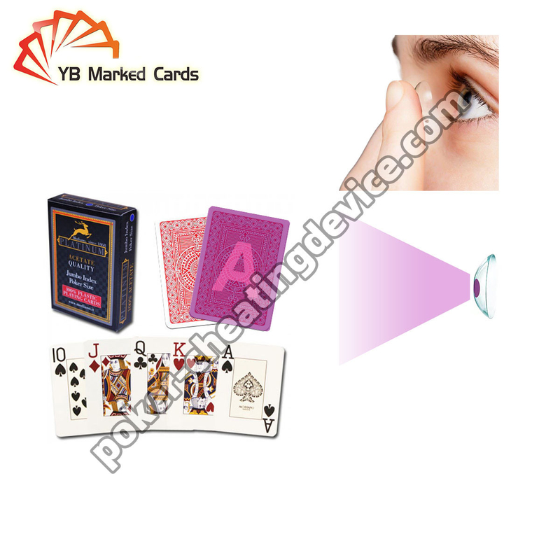 Chất lượng cao Modiano Platinum Acetate đánh dấu Poker Deck cho kính áp tròng hồng ngoại