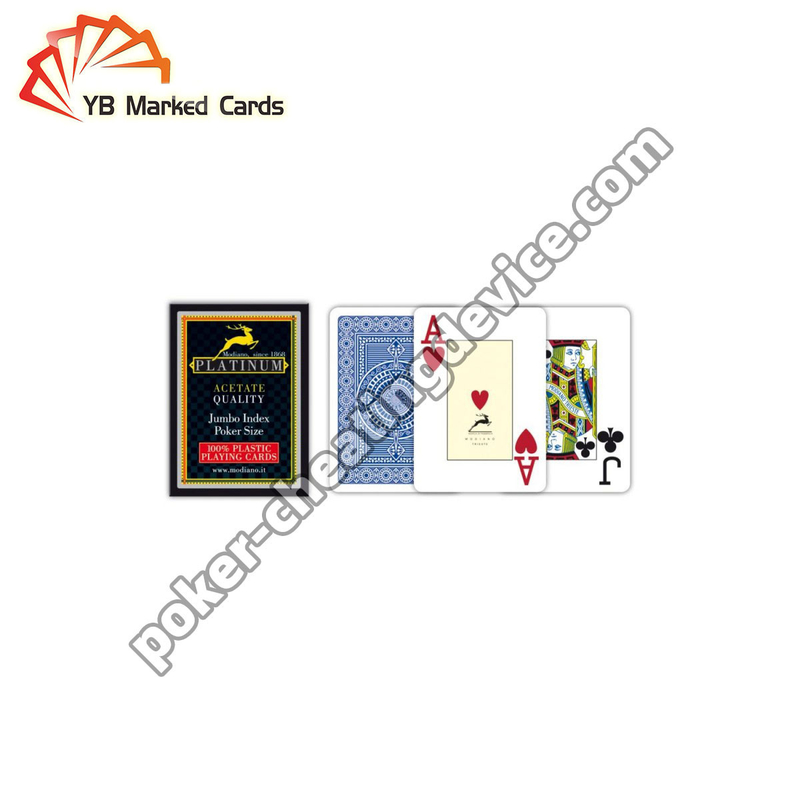 Chất lượng cao Modiano Platinum Acetate đánh dấu Poker Deck cho kính áp tròng hồng ngoại