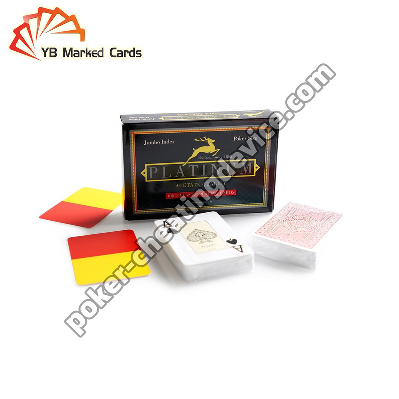 Chất lượng cao Modiano Platinum Acetate đánh dấu Poker Deck cho kính áp tròng hồng ngoại