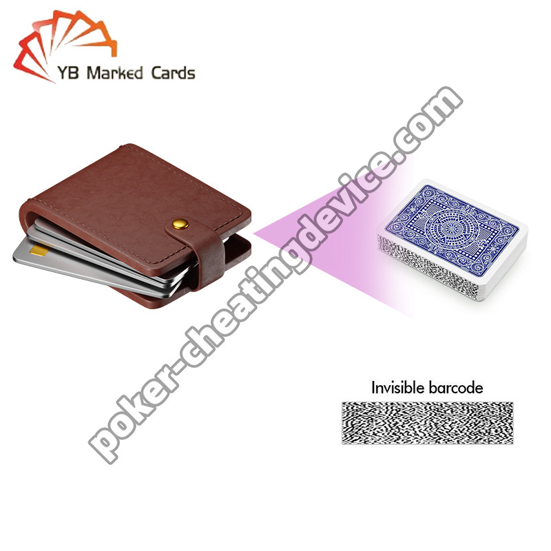 Máy ảnh ví da màu đen 40cm Quét thẻ Poker mã vạch được đánh dấu