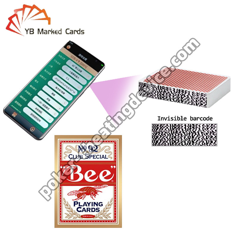 Bee Poker Texas Hold'Em Mã vạch đánh dấu Thẻ chơi Thẻ rộng Bảng đen