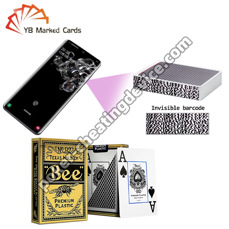 Bee giải trí đặc biệt đánh dấu mã vạch sàn nhựa Texas Hold'Em Thẻ rộng lớn