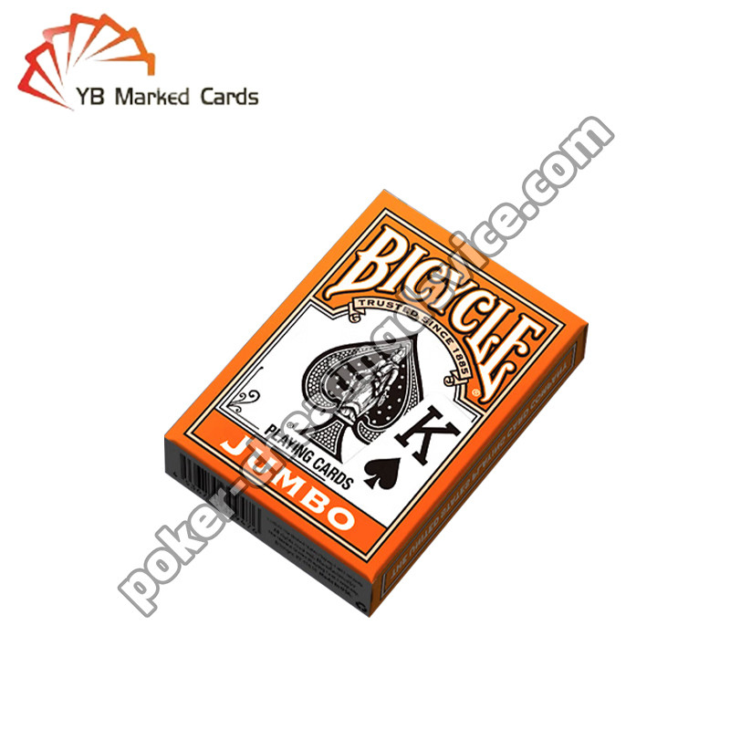 BICYCLE đánh dấu thẻ mã vạch cổ điển màu Texas Hold'em màu sắc thẻ màu cam