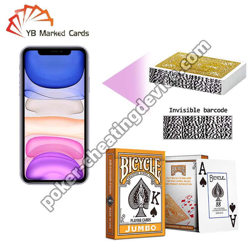 BICYCLE đánh dấu thẻ mã vạch cổ điển màu Texas Hold'em màu sắc thẻ màu cam