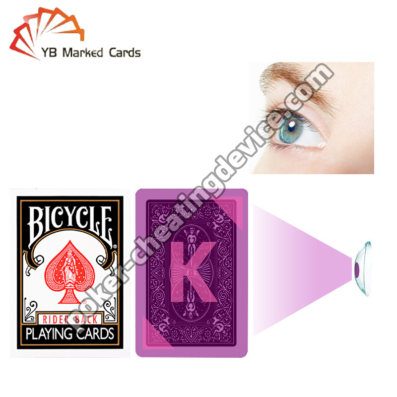 Xe đạp đánh dấu thẻ rộng cổ điển đen cho Poker kính áp tròng hồng ngoại