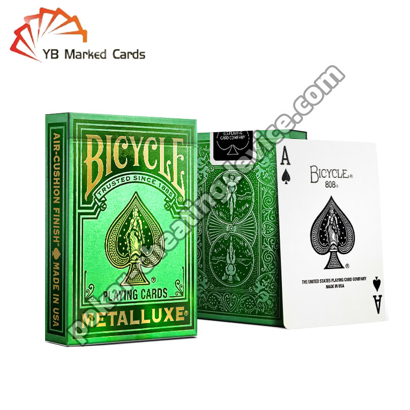 Xe đạp đánh dấu Poker Deck Luxury Gold Stamping Fairy Green Đối với Poker Contact Lenses