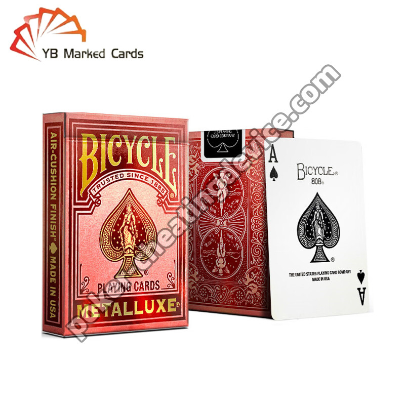 Xe đạp đánh dấu thẻ poker cao cấp vàng dán dán Lava Đỏ cho Poker gian lận kính