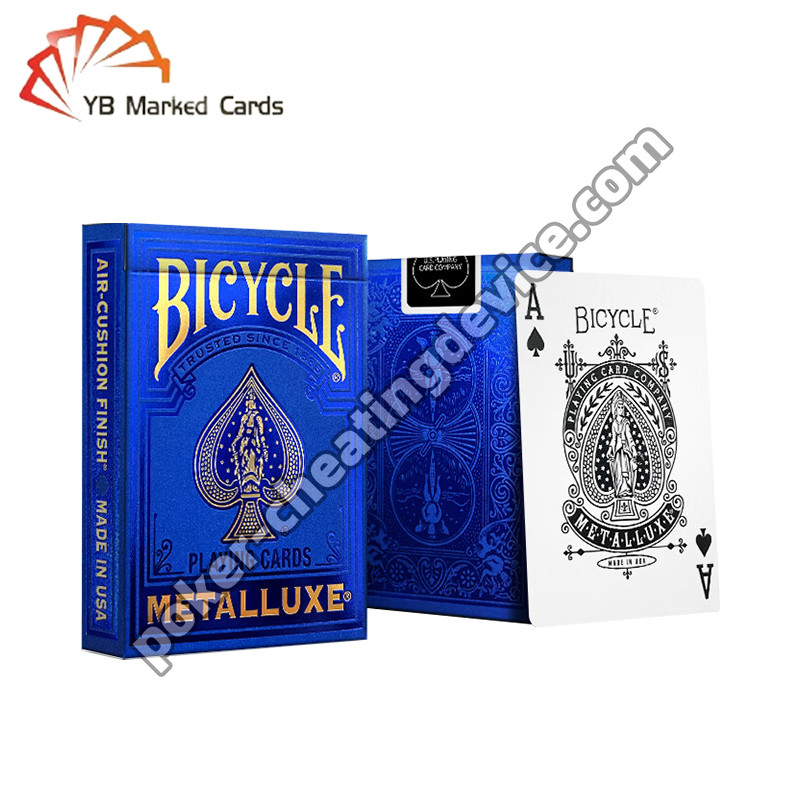 Xe đạp bí mật đánh dấu bài poker Golded Series Sapphire Blue cho kính râm Poker