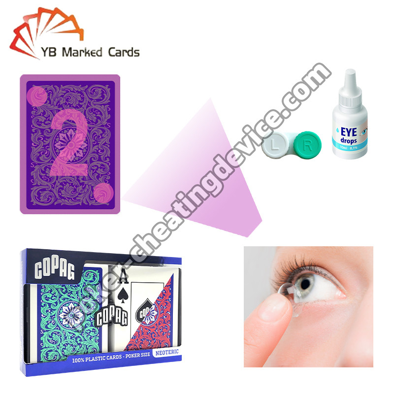Copag đánh dấu Poker Deck Xanh / Đỏ Double Deck Set Cho Reader Contact Lenses