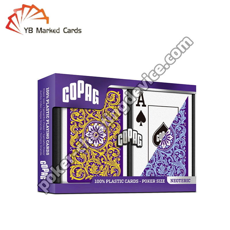 Thẻ đánh dấu mực vô hình Copag Blue / Yellow Double Deck Set cho kính áp tròng tia UV