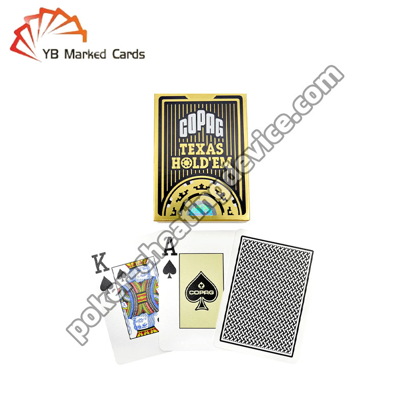 Copag Texas Hold'Em 100% Plast Poker Analyzer Thẻ đánh dấu Đen Đơn bộ