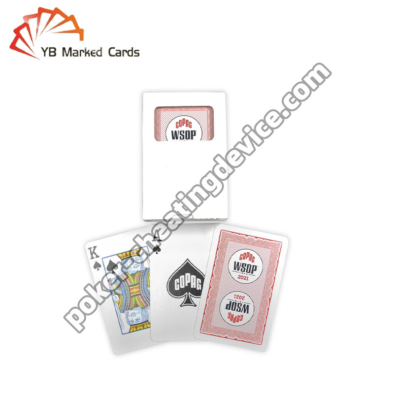 Copag 2021 WSOP 100% Mã vạch nhựa UV đánh dấu Thẻ chơi đơn sàn Đỏ