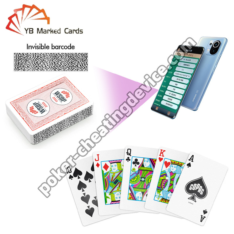 Copag 2021 WSOP 100% Mã vạch nhựa UV đánh dấu Thẻ chơi đơn sàn Đỏ