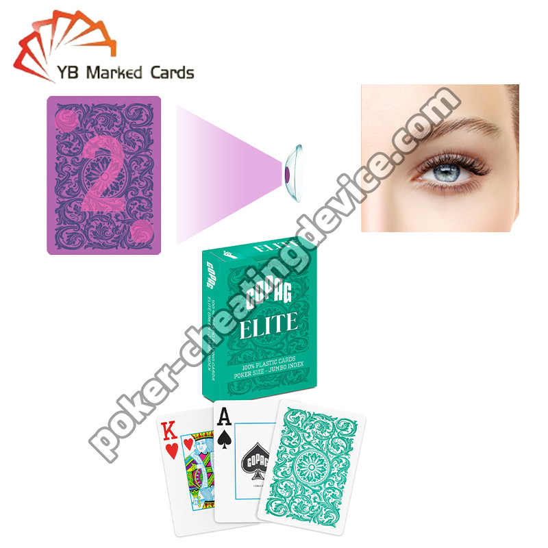 Copag Elite Đèn sáng đánh dấu thẻ Đỏ Đỏ Đơn để gian lận trong Poker