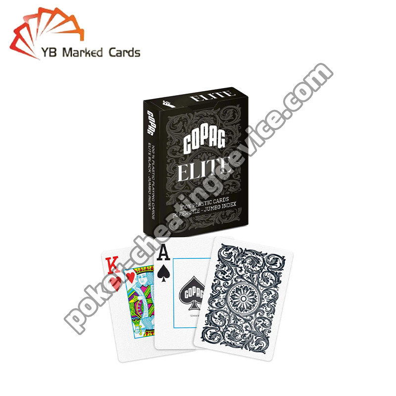Copag Elite Đèn sáng thẻ mực Đen một sàn cho thẻ được đánh dấu Kính