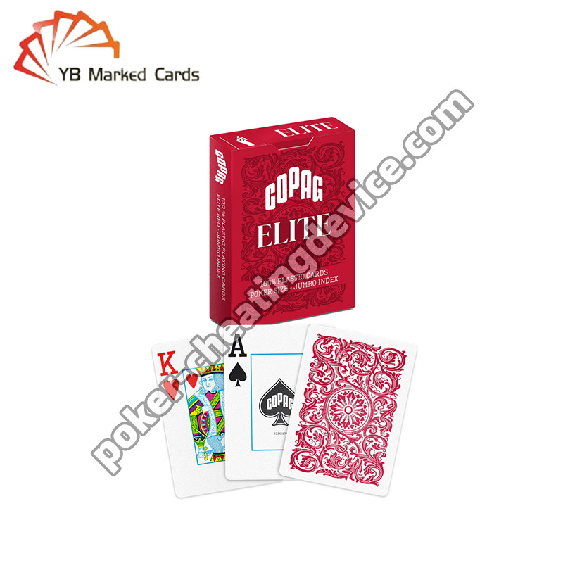 Copag Elite đánh dấu thẻ chơi Đỏ Đàn gốm đơn cho kính áp tròng hồng ngoại