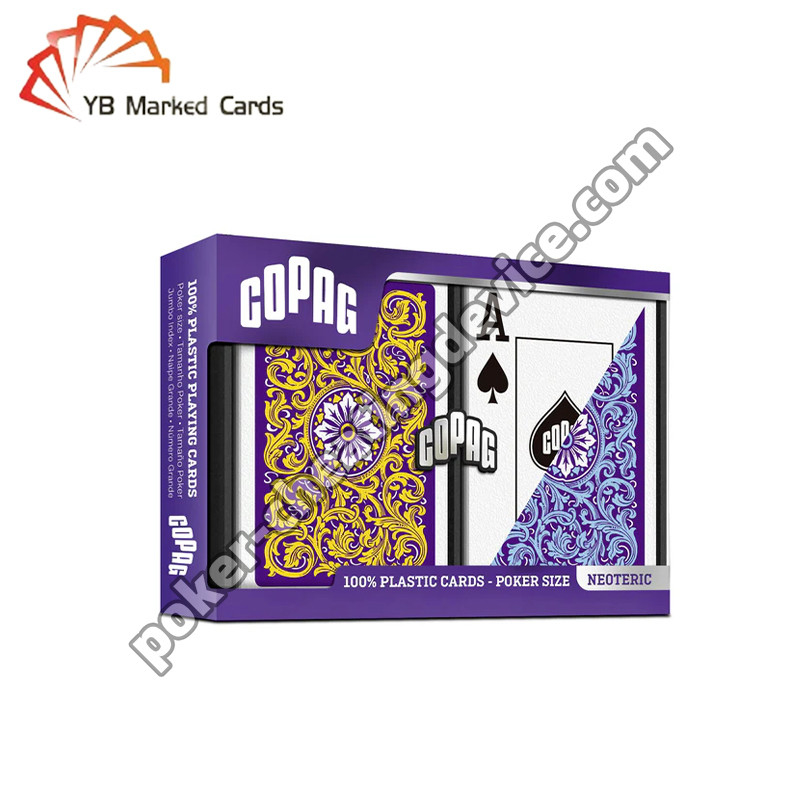 Kích thước tiêu chuẩn Copag Neoteric Mã vạch nhựa đánh dấu Thẻ Decks Jumbo Index Double Deck Set