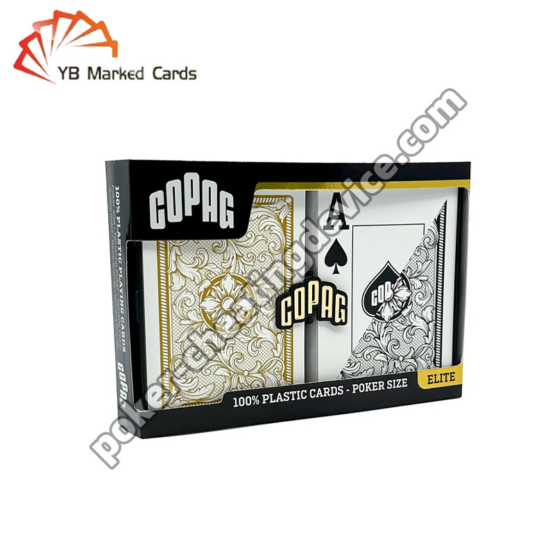 Bộ bài poker mã vạch Copag Legacy Jumbo Index Đen / Vàng Bộ hai bộ