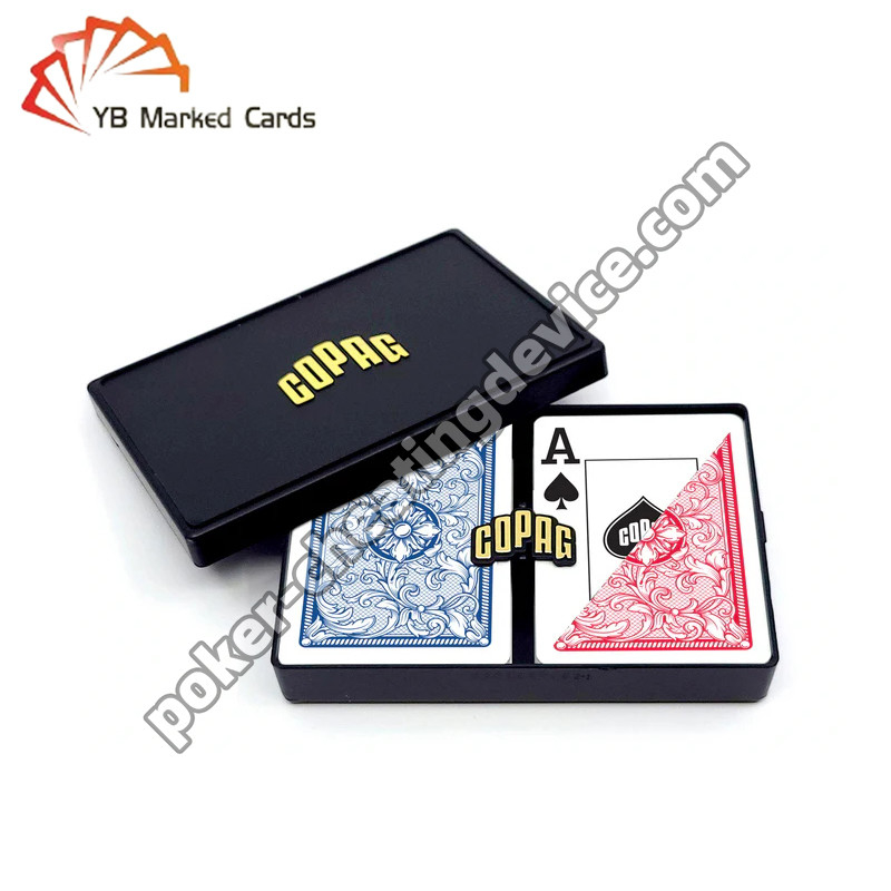 Bộ bài Copag Legacy Plastic có mã vạch, chỉ số lớn, Đỏ / Xanh, bộ hai bộ