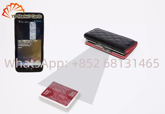 Thiết bị gian lận Poker đen Ví Máy ảnh Công cụ gian lận Poker để phân tích