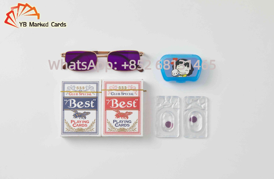 Bộ lọc Kính áp tròng Hồng ngoại Ma thuật 12mm Màu Tím đậm trong Trò chơi Poker