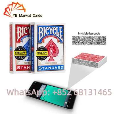 Thẻ chơi được đánh dấu bằng mã vạch xe đạp cho thiết bị quét Poker