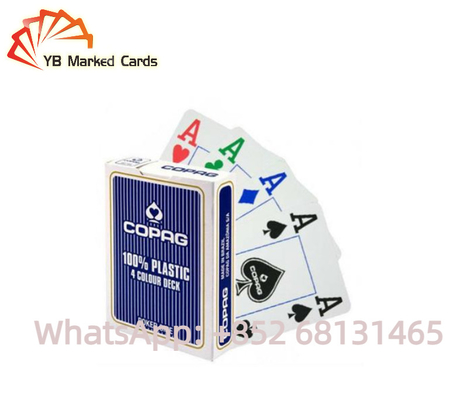 Thẻ chơi bài bằng nhựa Copag màu đen Đạo cụ đánh bạc 54 Thẻ chơi 58 * 88mm