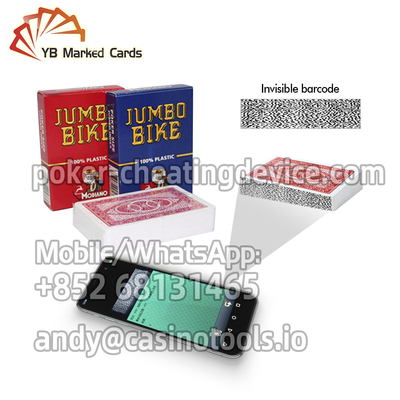 Modiano Jumbo Bike Mã vạch Thẻ chơi được đánh dấu Bên được đánh dấu Dec'k Chống thấm nước