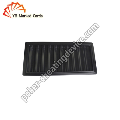 Texas Holdem Poker Thiết bị gian lận Black Poker Chip Tray Camera để đọc thẻ chơi được đánh dấu