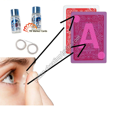 Thẻ đánh dấu Palying Các ống kính tiếp xúc có thể nhìn qua các thẻ poker