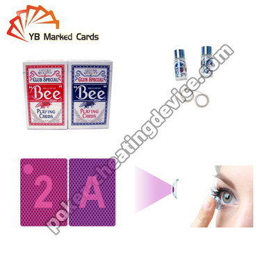 Nước ép ong Infrared đánh dấu thẻ chơi để gian lận kính áp tròng