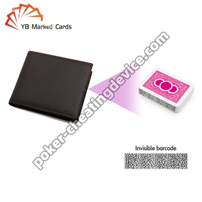 Chiếc ví da Poker gian lận Camera quét 35cm Quét thẻ đánh dấu