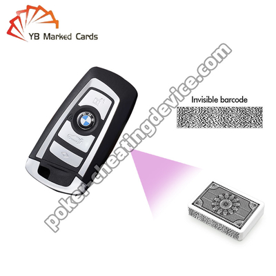 Camera gián điệp chìa khóa ô tô quét 20cm cho bộ bài được đánh dấu Màu đen