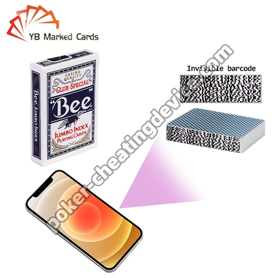 Bee Club đặc biệt đánh dấu thẻ mã vạch cho máy phân tích thẻ poker