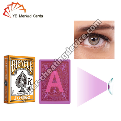 Xe đạp đánh dấu bài chơi cổ điển màu cam cho poker lừa đảo kính áp tròng