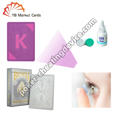Xe đạp đánh dấu thẻ Poker Golded Series Fantasy bạc để gian lận kính áp tròng