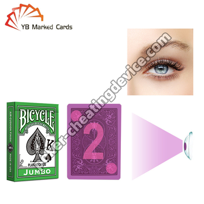 Xe đạp Invisible Ink Poker Cards Classic Green For Poker Cheat Kính tiếp xúc