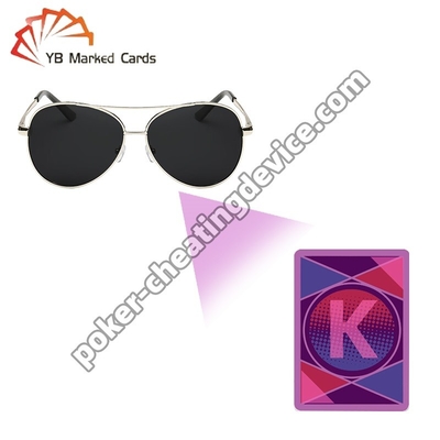 Kính thẻ được đánh dấu hồng ngoại Mực vô hình Kính poker để gian lận