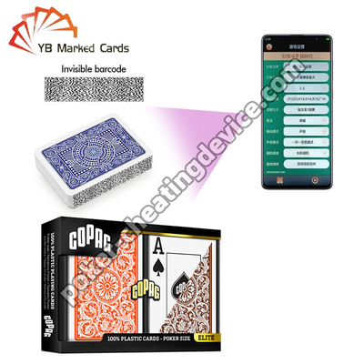 Copag Neoteric 100% nhựa mã vạch đánh dấu Decks màu cam nâu đôi Deck Set