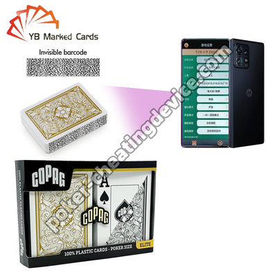 Copag Legacy Series 100% Mã vạch nhựa đánh dấu thẻ chơi Đen / Vàng