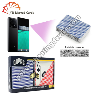 Copag xuất khẩu 100% nhựa mã vạch lừa thẻ màu xanh / đỏ hai sàn