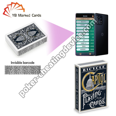 Xe đạp Capitol Casino-Grade Barcode Thẻ chơi xanh