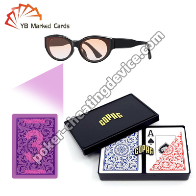 Copag 1546 100% nhựa chuyên nghiệp Infrared Cheat Cards Blue / Red Deck Set