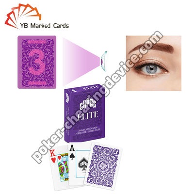 Copag Elite chuyên nghiệp vô hình thẻ đánh dấu màu tím đơn Deck