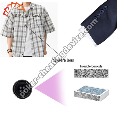 Compact Button Poker Cheat Card Scanner Cho Poker Analyzer Thiết bị gian lận
