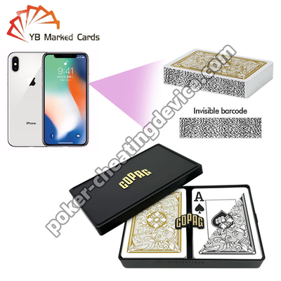 Bộ bài poker mã vạch Copag Legacy Jumbo Index Đen / Vàng Bộ hai bộ