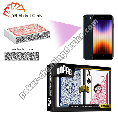 Bộ bài Copag Legacy Plastic có mã vạch, chỉ số lớn, Đỏ / Xanh, bộ hai bộ