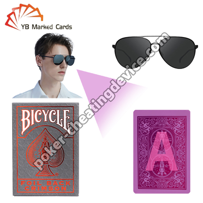Xe đạp Metalluxe Red Foil IR đánh dấu Poker Deck để gian lận