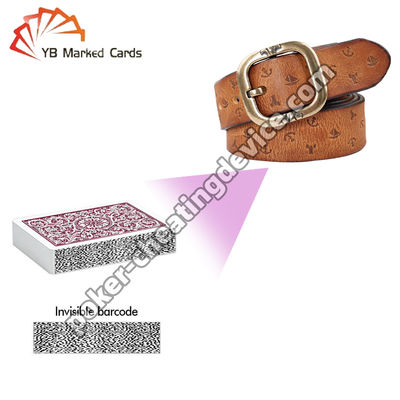 Camera quét bài poker ẩn trong thắt lưng da để quét mã vạch